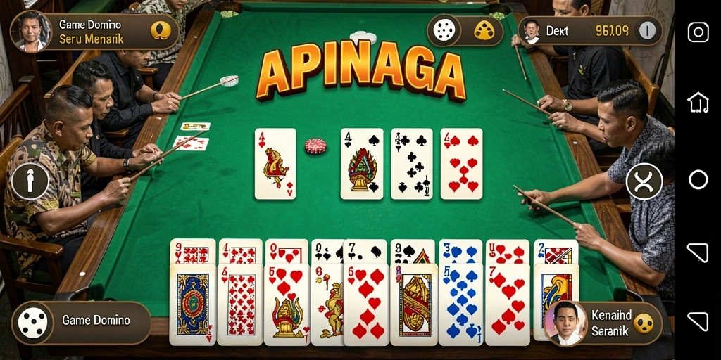 Tampilan gameplay Domino yang mendebarkan dan interaktif.