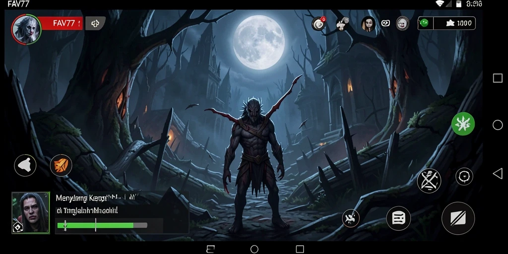 Gameplay menegangkan dari FAV77 di lingkungan yang gelap.