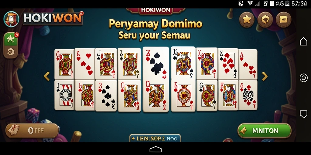 Screenshot HOKIWON menampilkan gameplay seru domino.