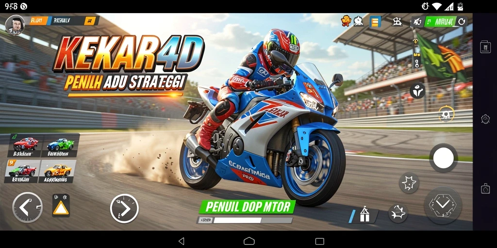 Gameplay menegangkan dari balapan motor di KEKAR4D.