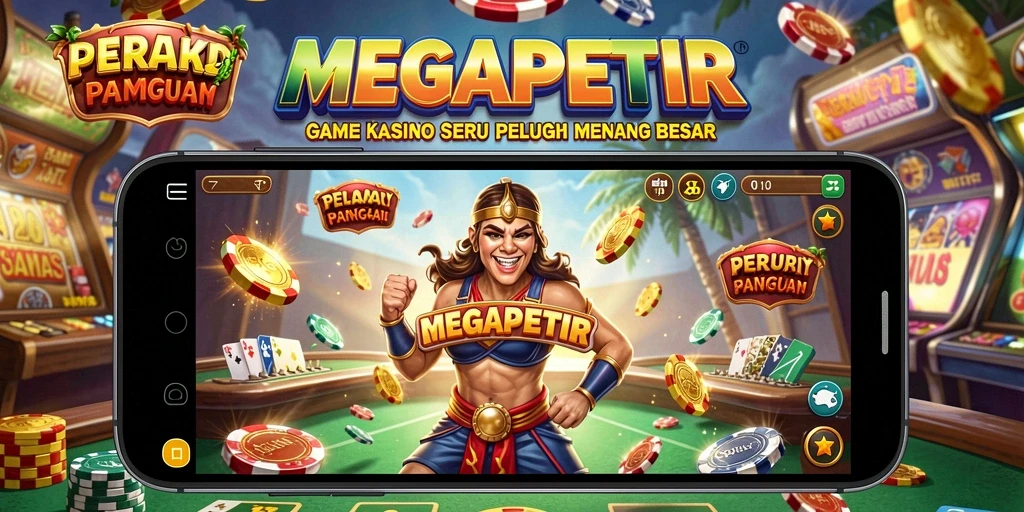 Tampilan menarik dari gameplay MEGAPETIR yang mendebarkan dan penuh warna.