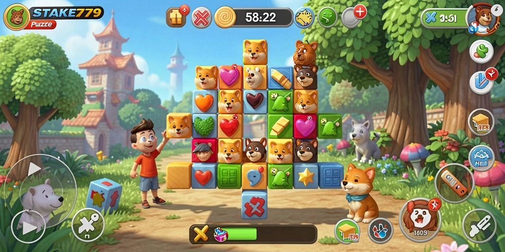Screenshot utama STAKE779 menampilkan gameplay puzzle yang menarik dan menantang.