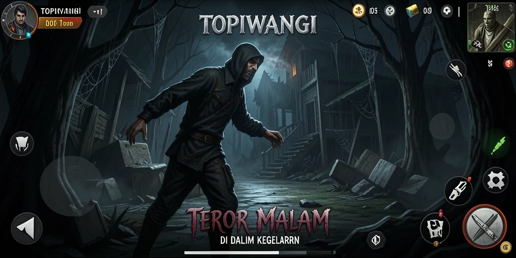 Screenshot gameplay menakutkan dari TOPIWANGI yang penuh ketegangan.