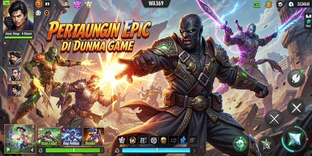 Gameplay seru dengan pertarungan karakter yang mendebarkan.